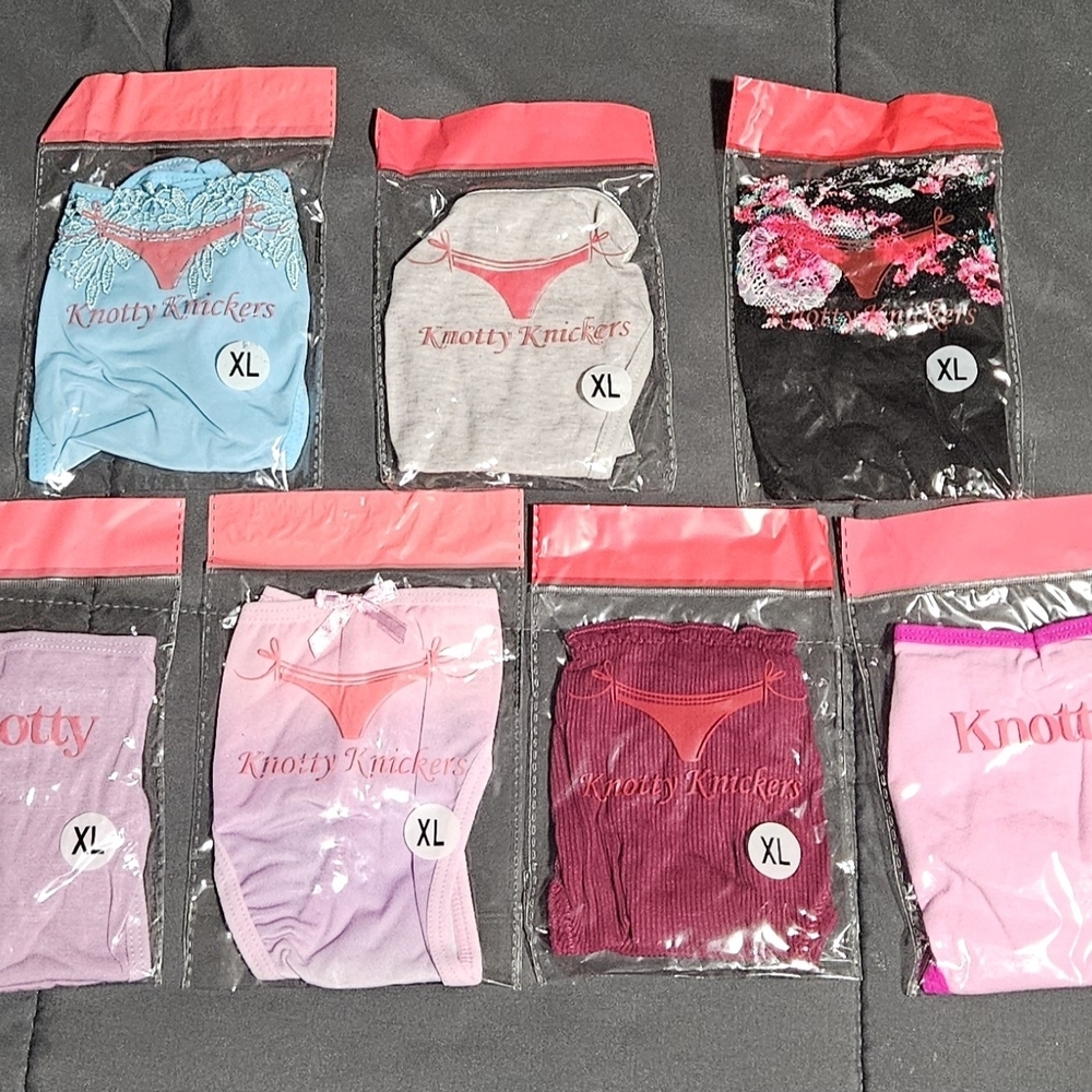 Knotty Knickers Thong Underwear.  7XL & 12XXL